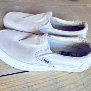 White slip-on Vans